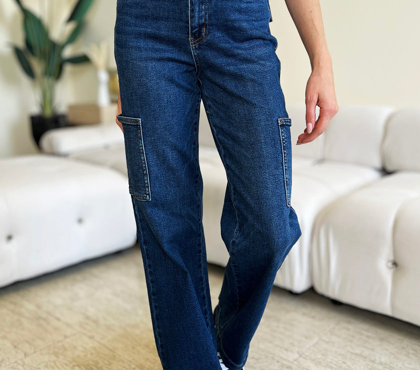 Judy Blue Full Size High Waist Cargo Jeans