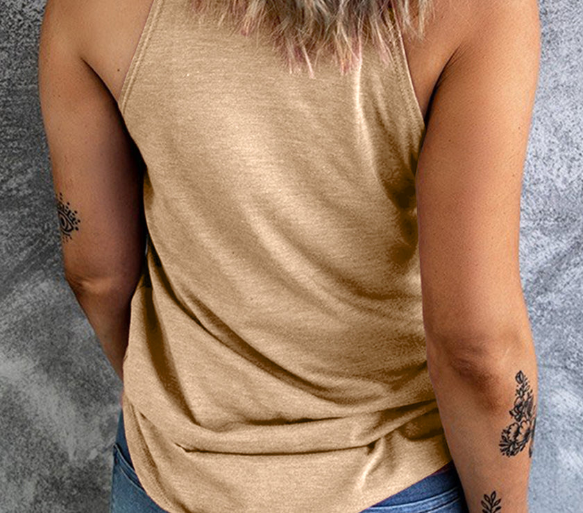 Color Block Grecian Neck Tank