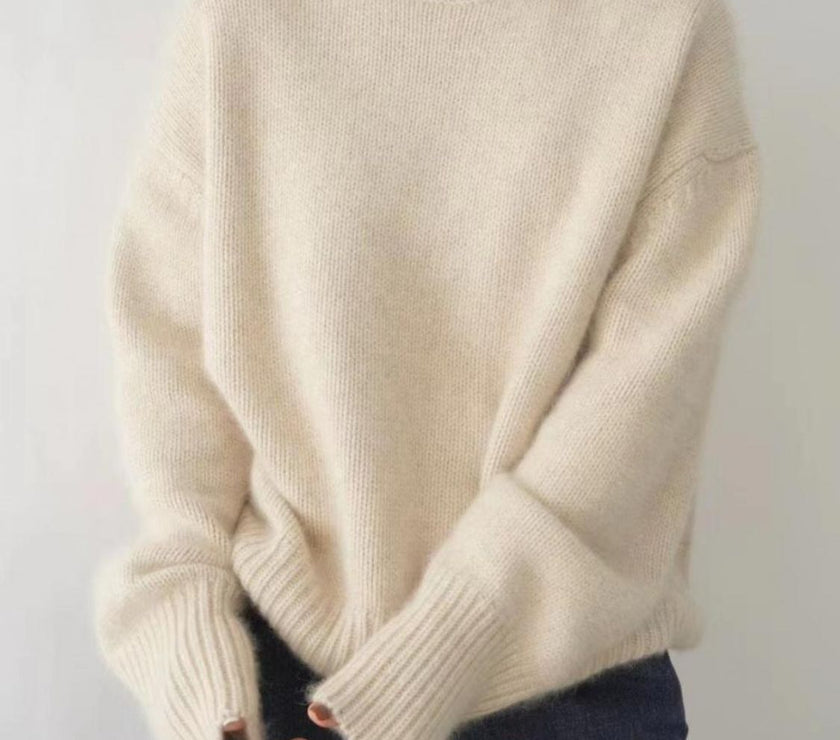 Turtleneck Dropped Shoulder Long Sleeve Sweater