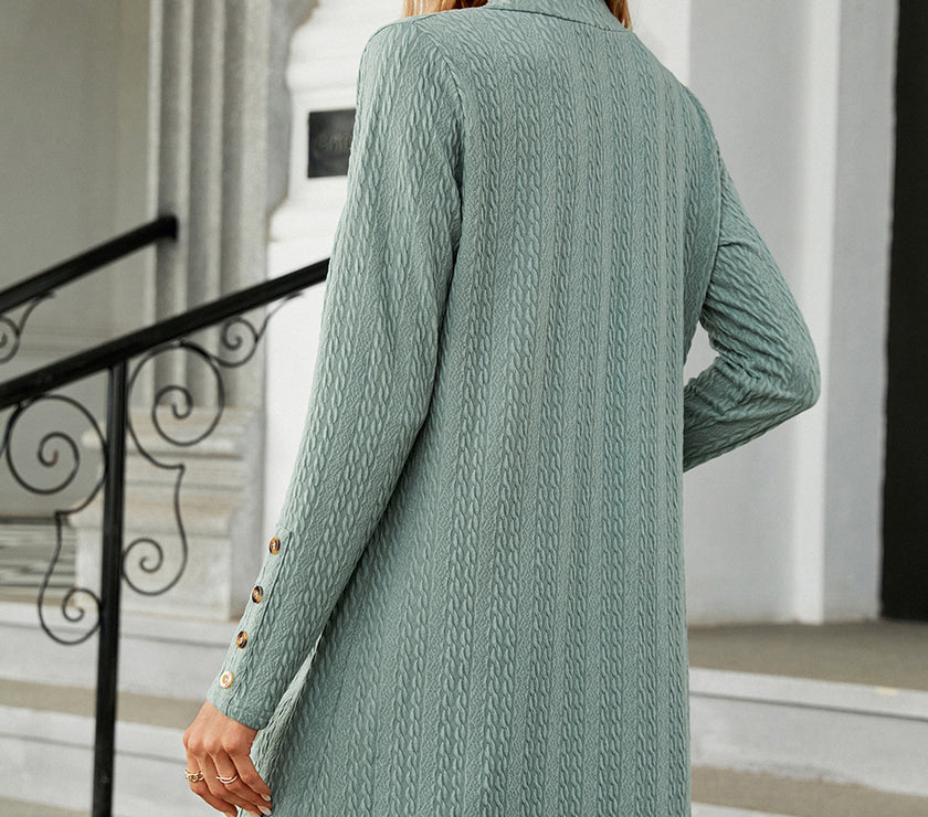 Open Front Long Sleeve Cardigan