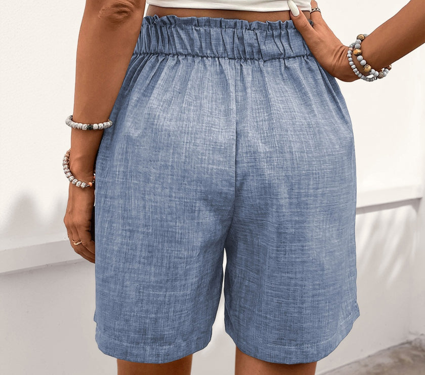 Perfee Frill Shorts with Pockets