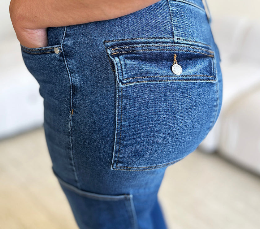 Judy Blue Full Size High Waist Cargo Jeans