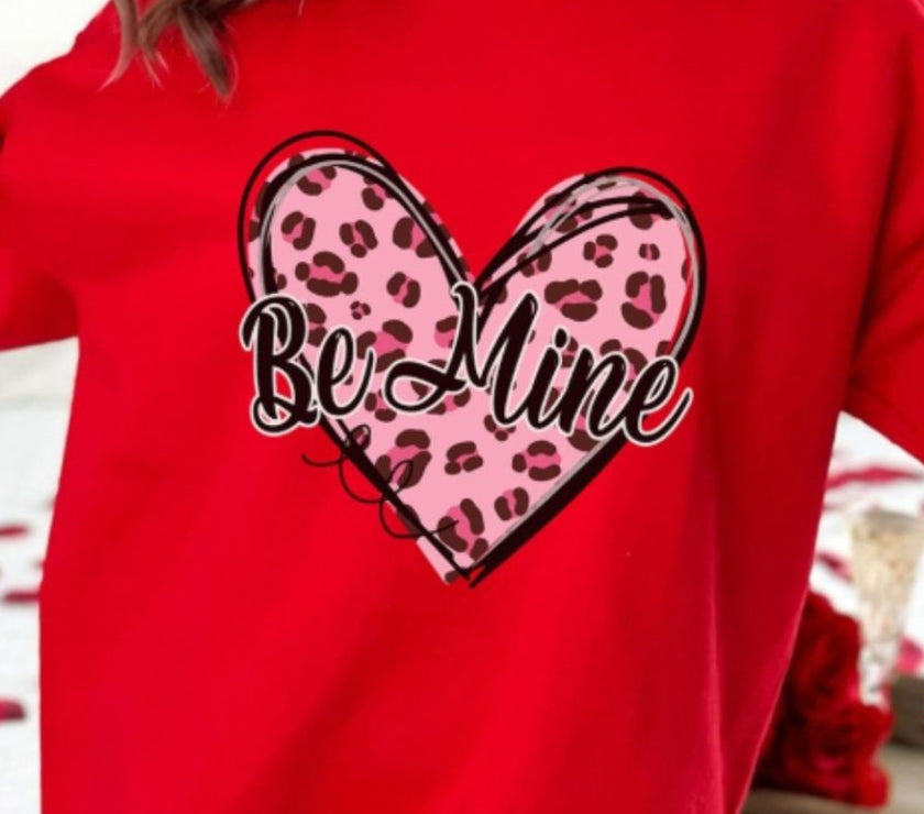 Valentine's Day BE MINE Heart Long Sleeve Sweatshirt