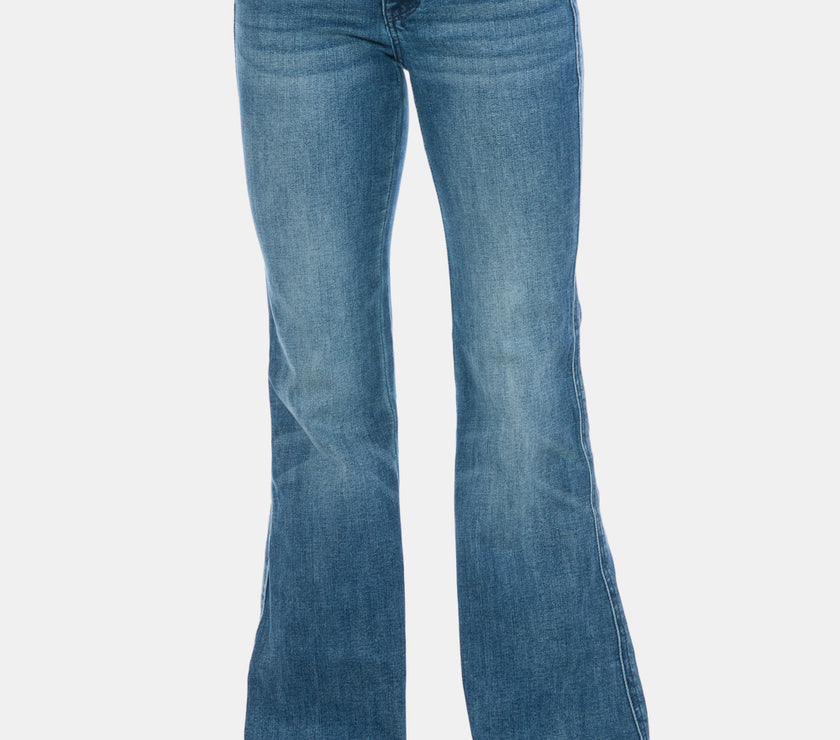 Judy Blue Full Size Tummy Control Cut Hem Flare Jeans