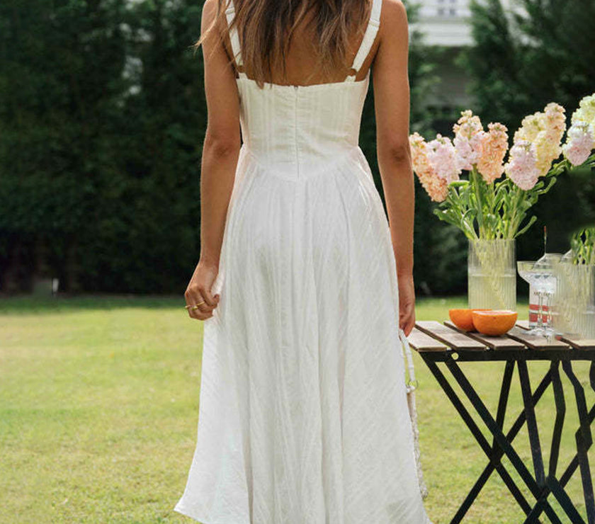 Square Neck Wide Strap Cami Dress