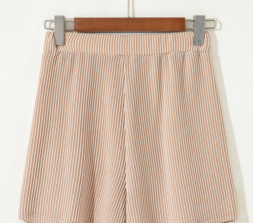 Jet Stream Corded Elastic High Waist Wrap Skort