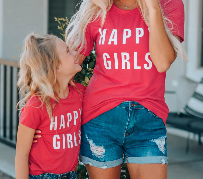 Girls Letter Graphic Short Sleeve T-Shirt