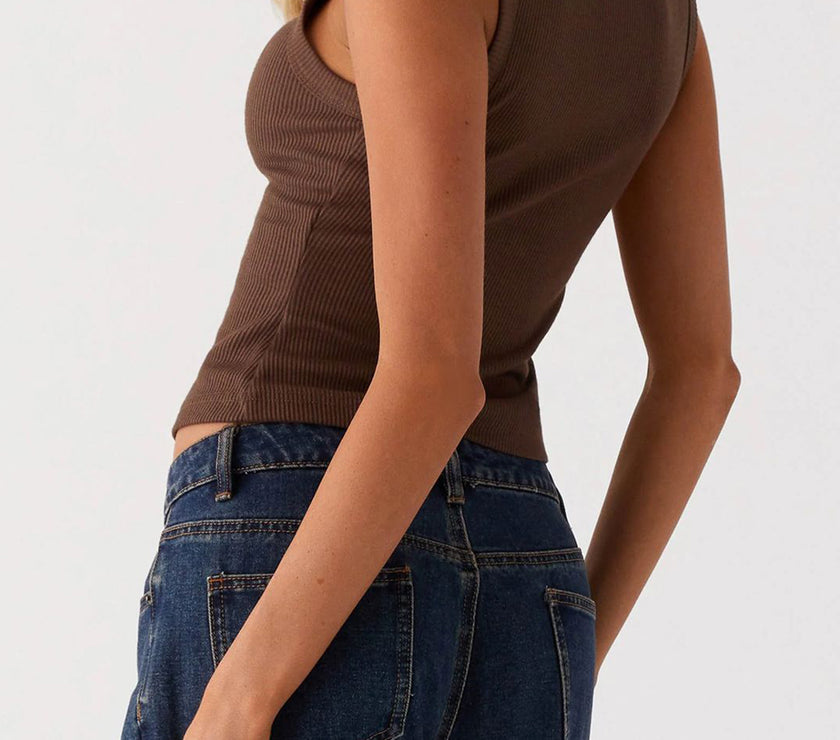 Lovelet Button Up Round Neck Tank