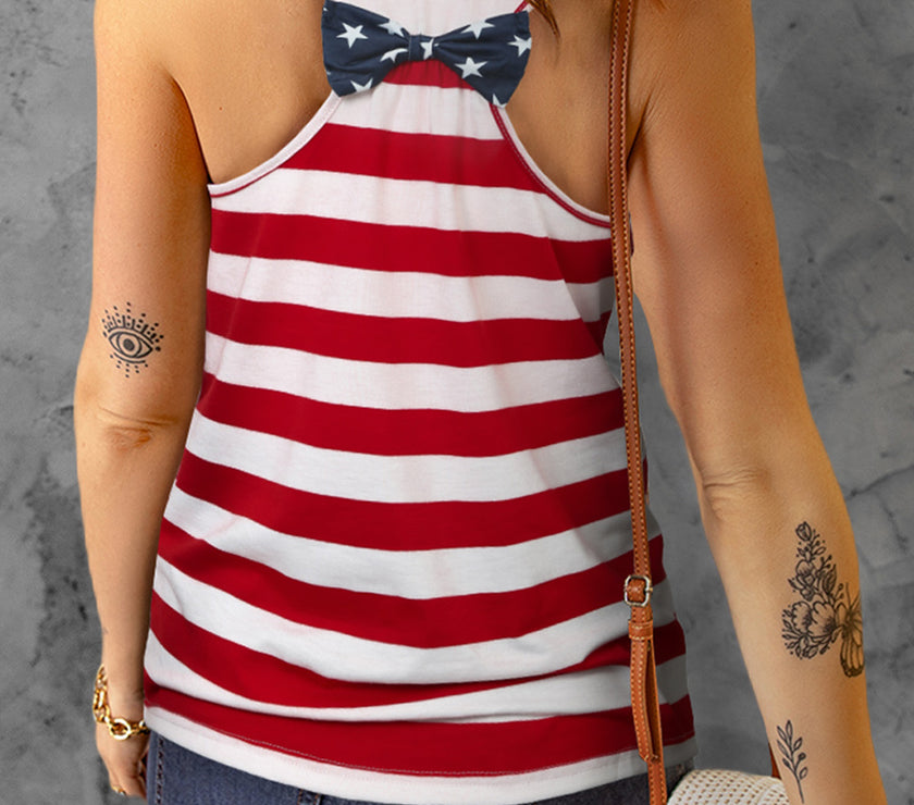 Star and Stripe Scoop Neck Tank