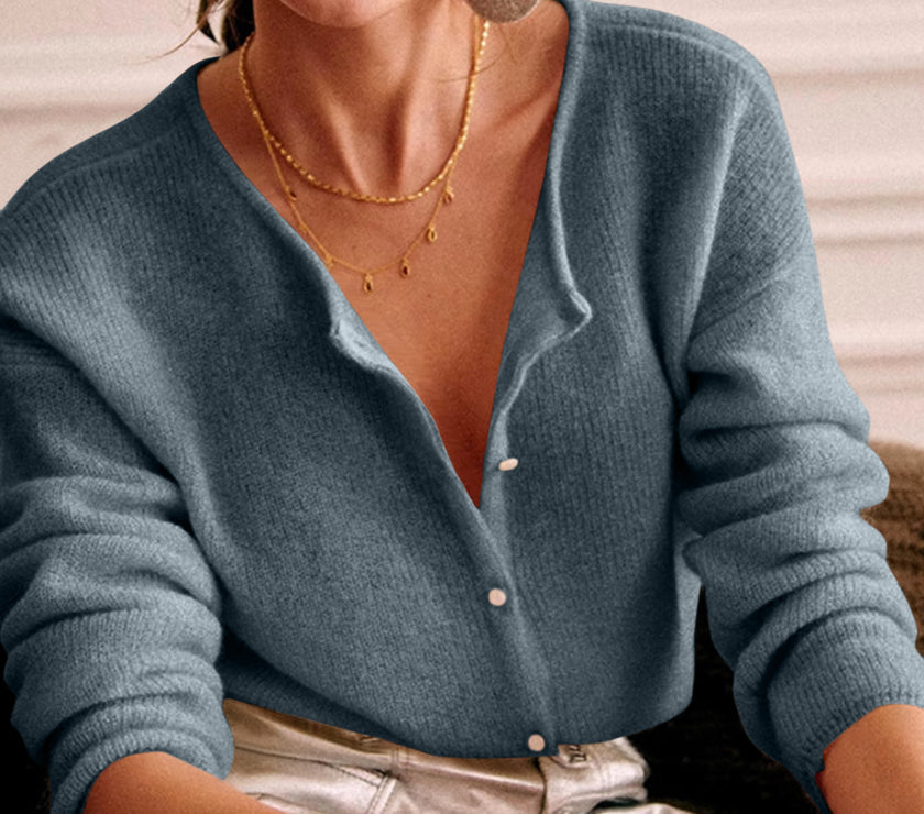 Button Down Long Sleeve Sweater