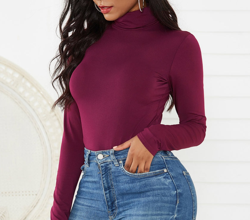 Turtleneck Long Sleeve Bodysuit