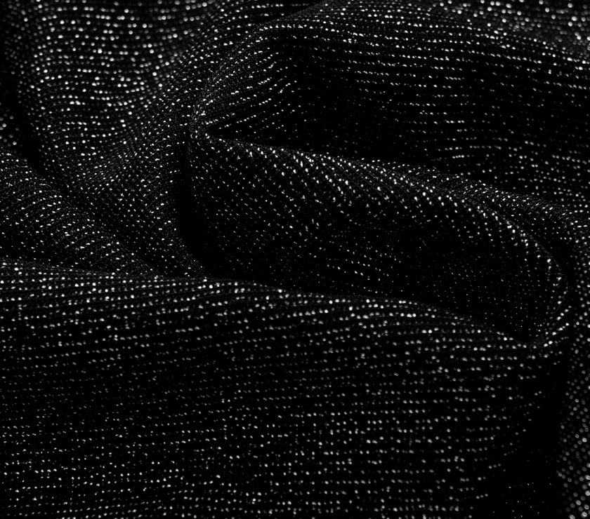 Metallic Round Neck Puff Sleeve Blouse