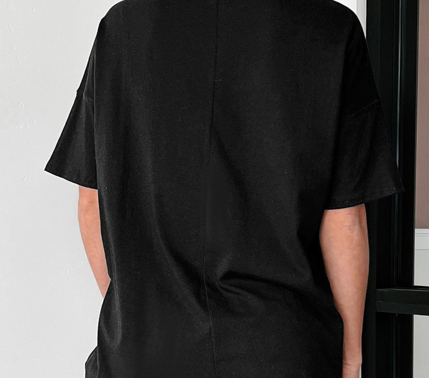 Graphic Round Neck Half Sleeve Oversize T-Shirt