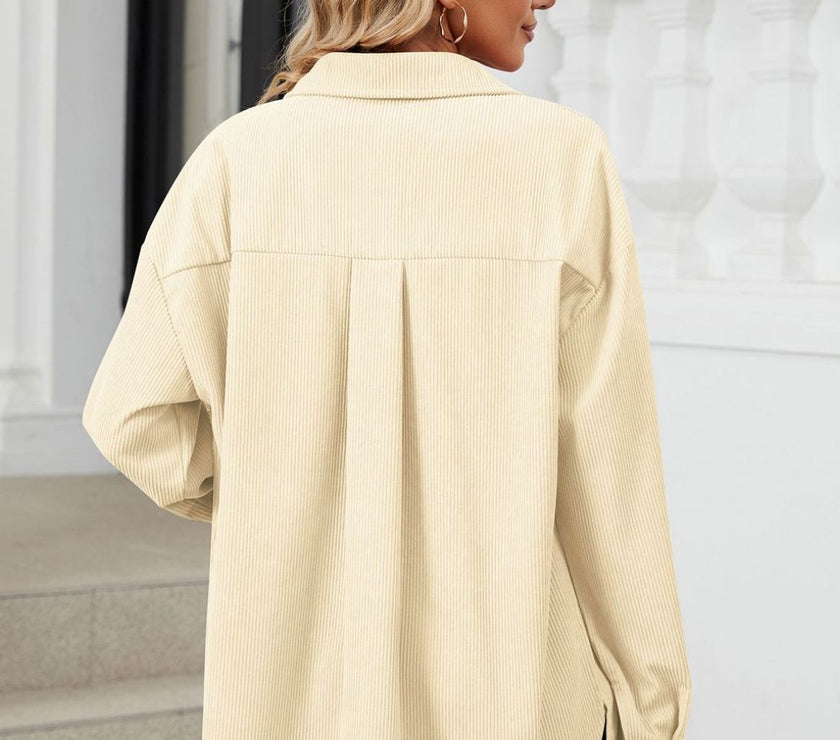 Button Up Long Sleeve Shirt with Breast Pockets