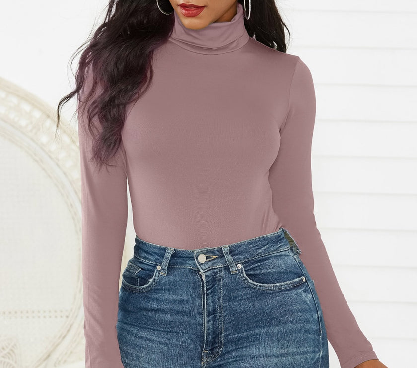 Turtleneck Long Sleeve Bodysuit