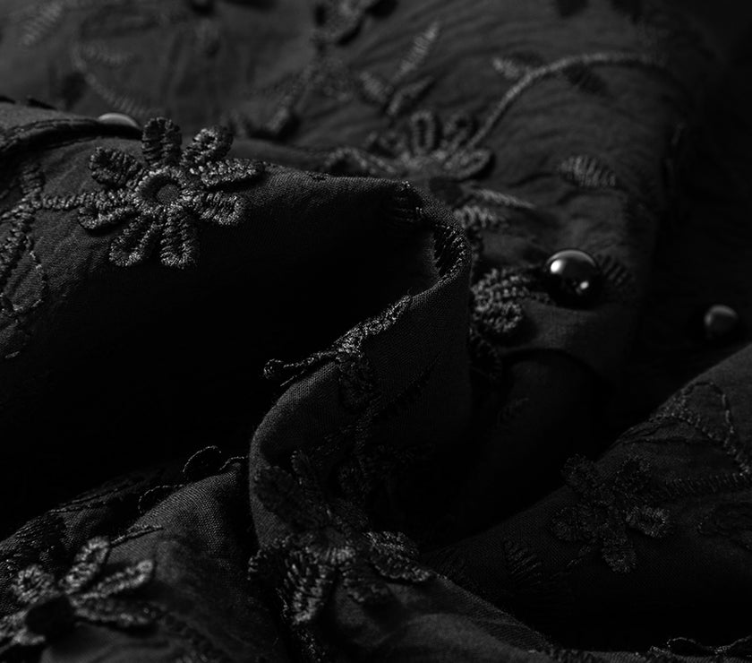 Embroidered Square Neck Wide Strap Tank