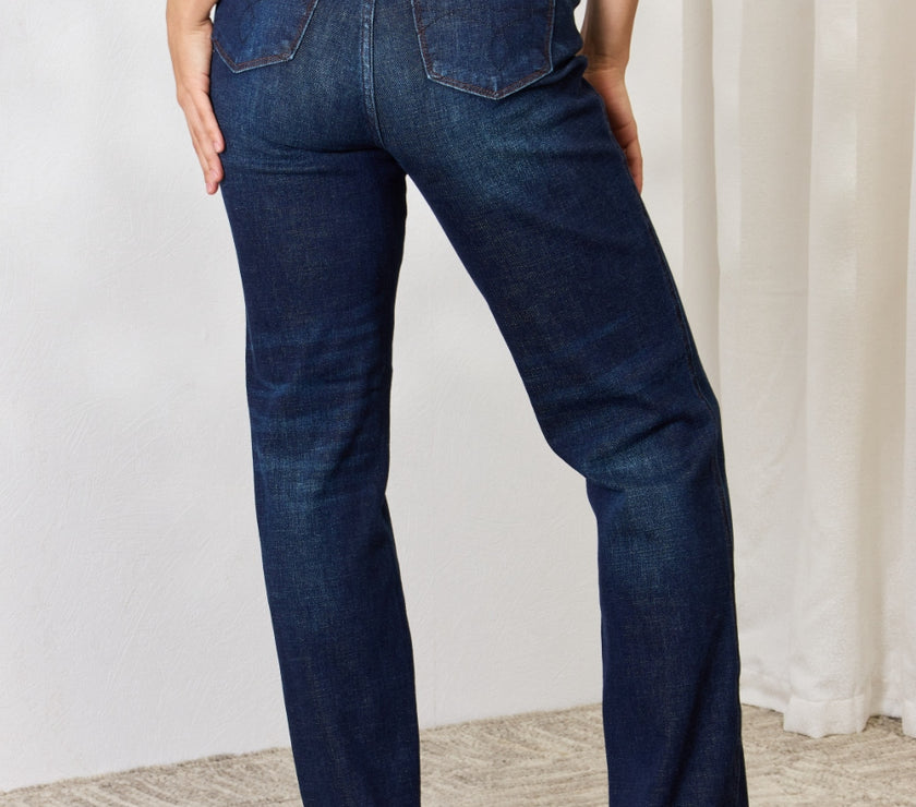 Judy Blue Full Size Button-Fly Straight Jeans