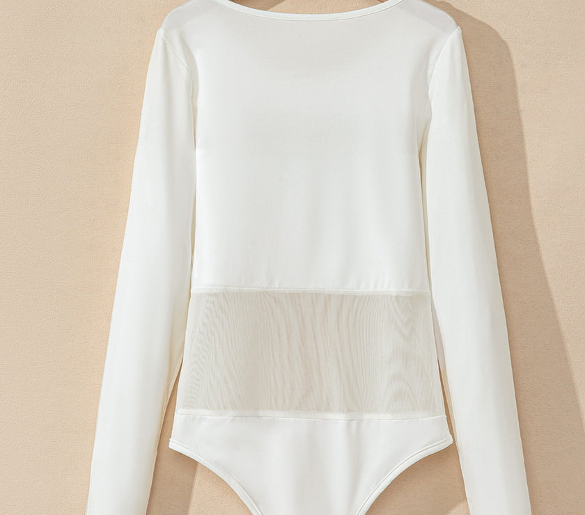 Round Neck Long Sleeve Bodysuit