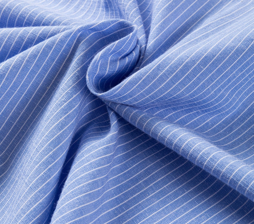 Striped Collared Neck Long Sleeve Shirt