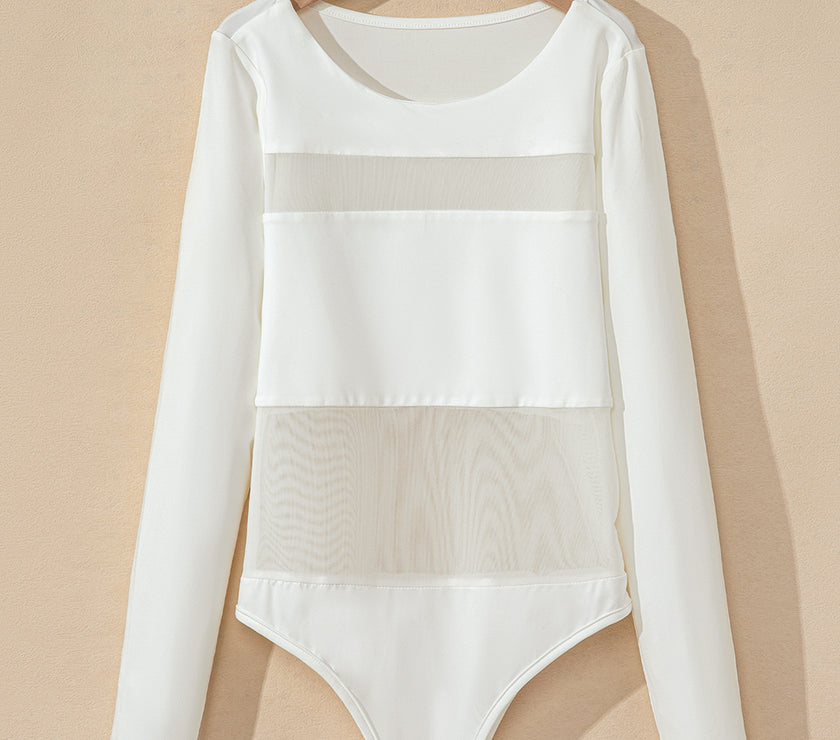 Round Neck Long Sleeve Bodysuit