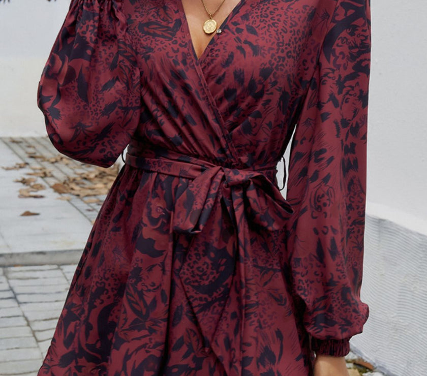 Devine Tied Surplice Long Sleeve Romper