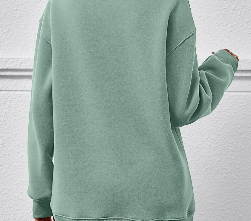 Christmas Tree Graphic Round Neck Sweatshirt