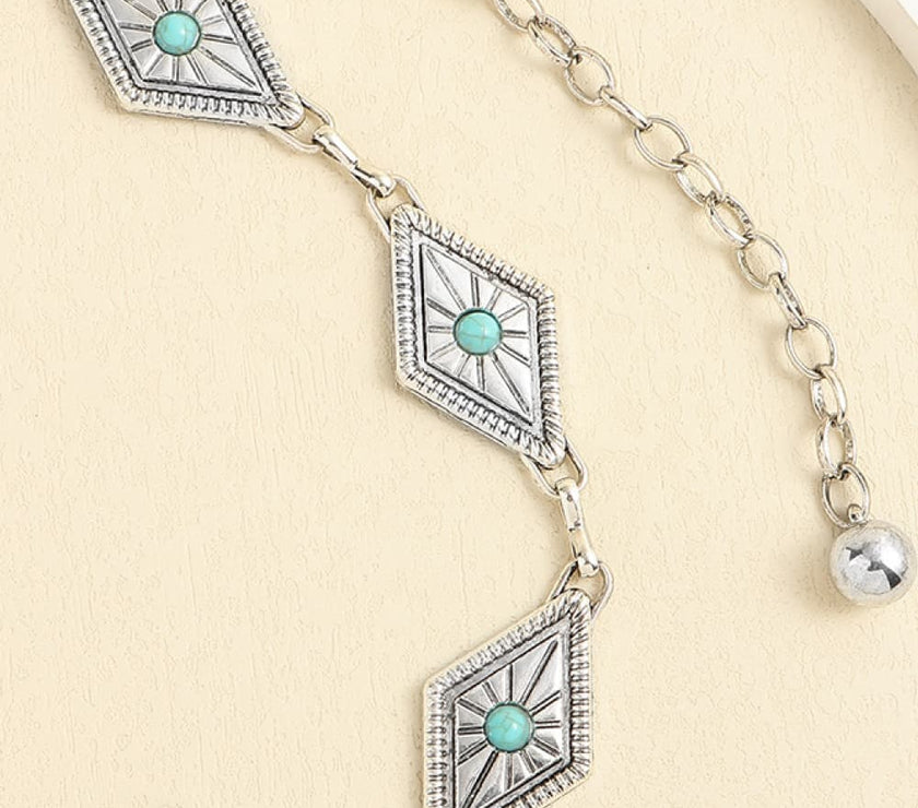 Vintage Turquoise Alloy Belt