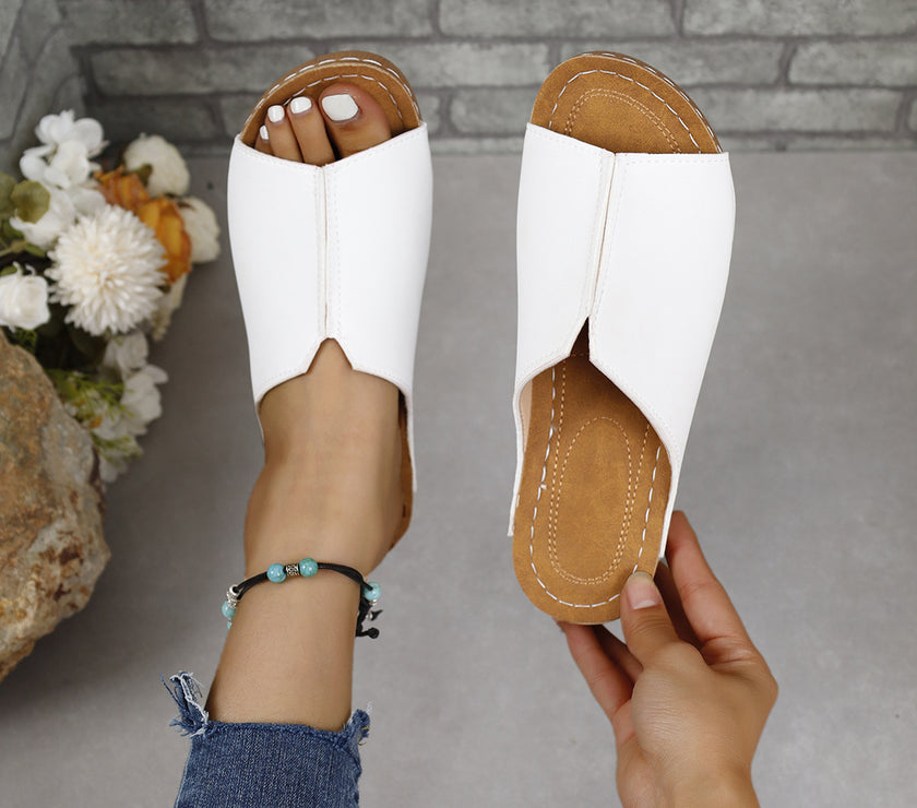 PU Leather Open Toe Sandals