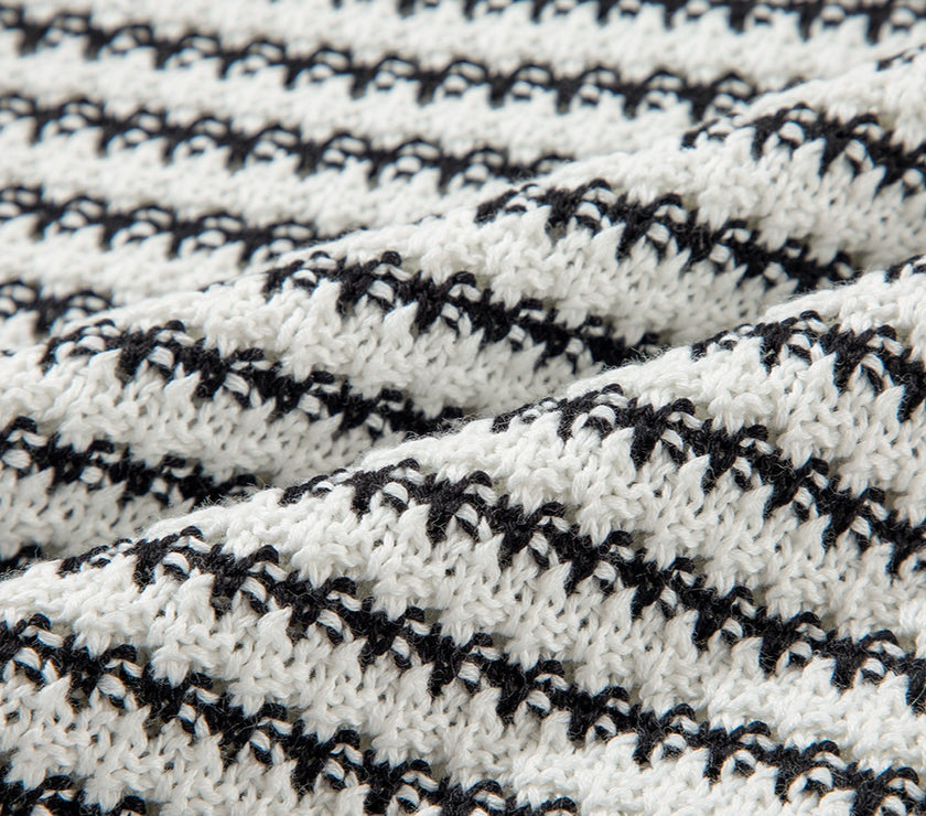 Striped Round Neck Sweater Vest