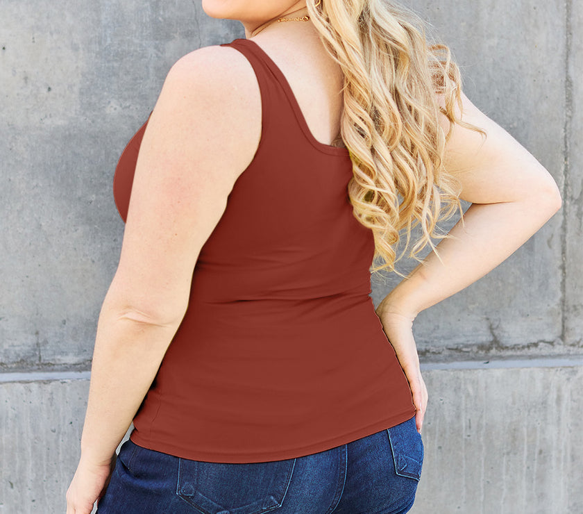 Basic Bae Full Size Square Neck Wide Strap Tank