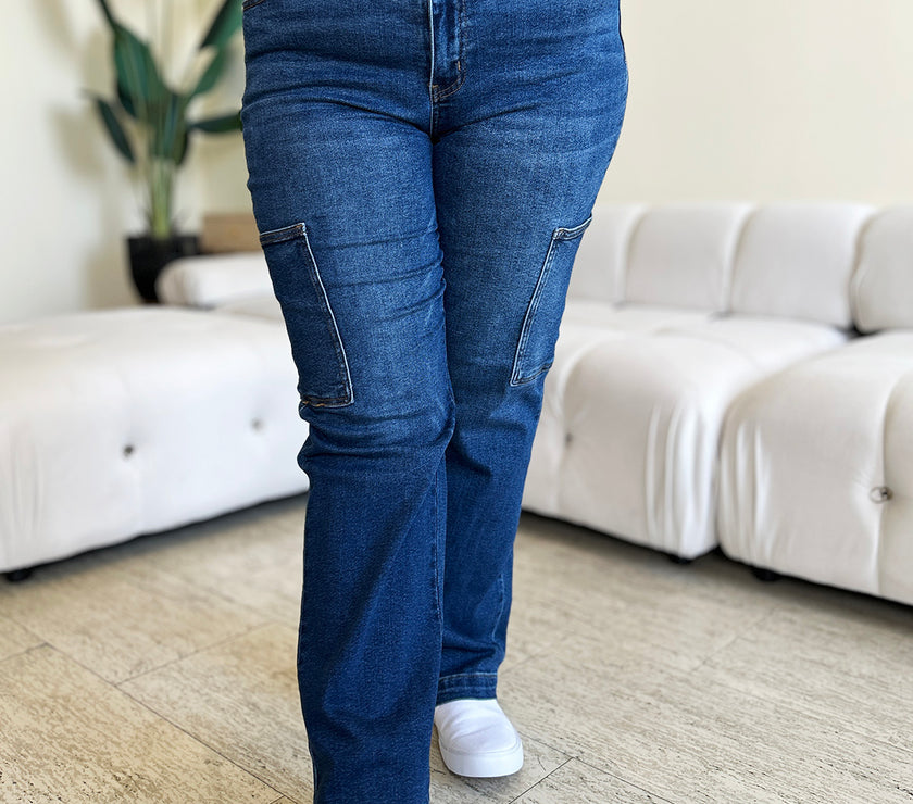 Judy Blue Full Size High Waist Cargo Jeans