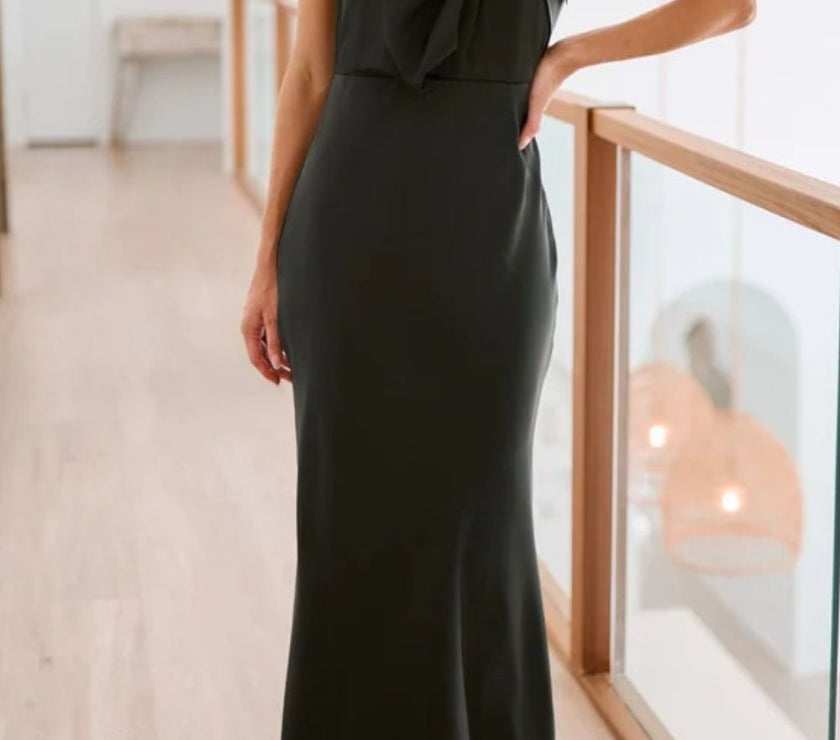 Single Shoulder Sleeveless Maxi Dress