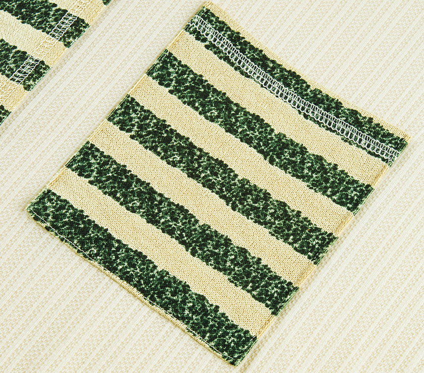 Striped Round Neck Long Sleeve Top