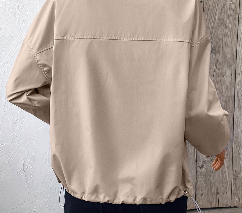 Ivy Lane Pocketed Zip Up Long Sleeve Jacket