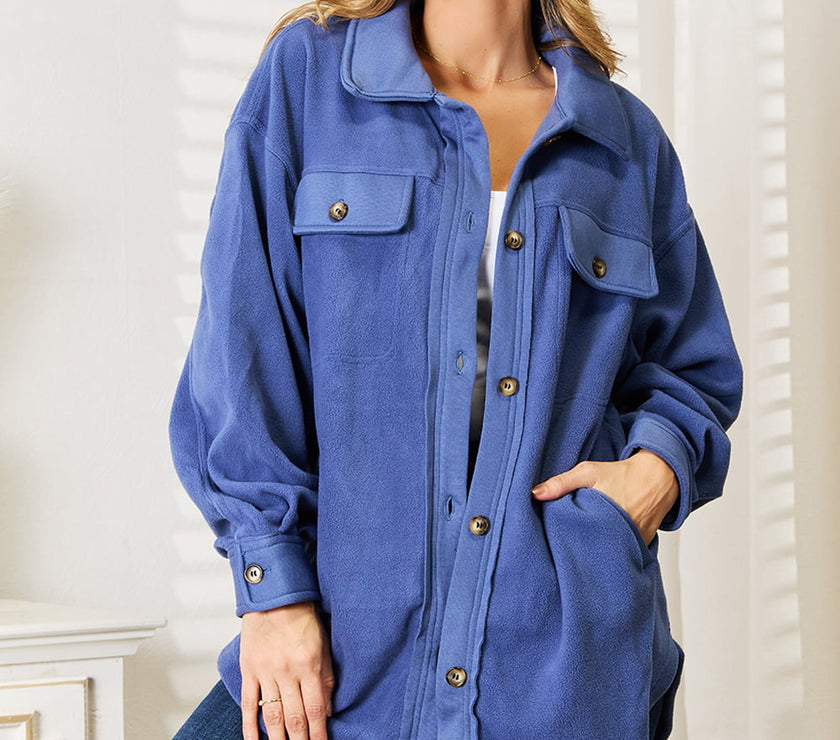 Heimish Cozy Girl Full Size Button Down Shacket