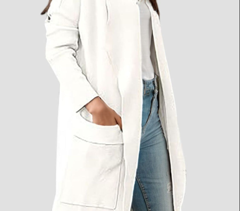 Open Front Dropped Shoulder Outerwear