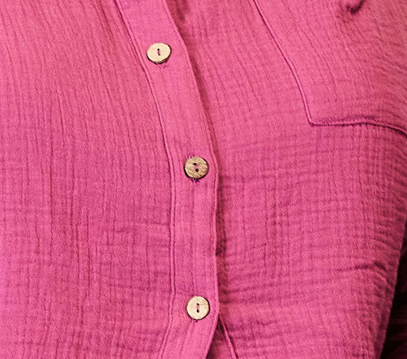 Basic Bae Buttoned Long Sleeve Top and Shorts Set