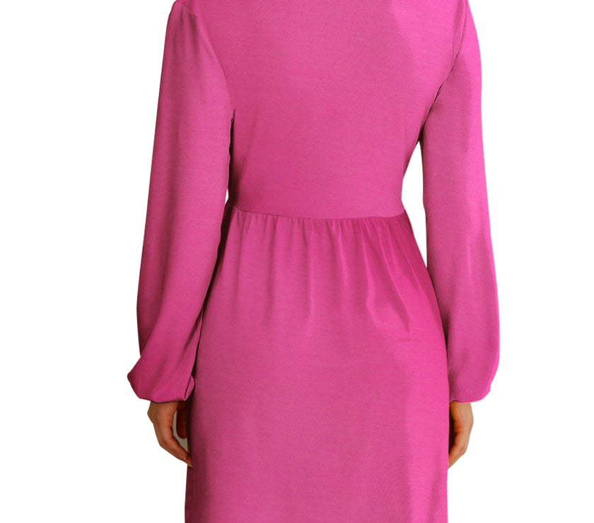 FAM-FAM Surplice Long Sleeve Mini Dress