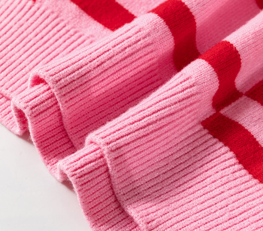 Striped Round Neck Dropped Shoulder Sweater