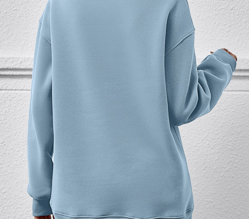 Christmas Tree Graphic Round Neck Sweatshirt