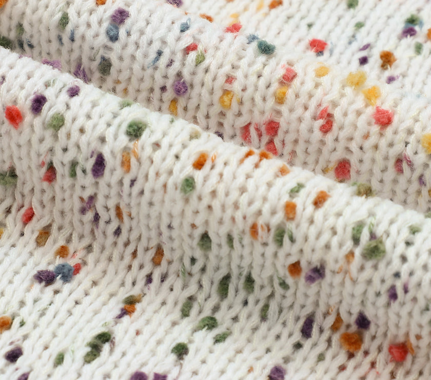 Confetti Round Neck Long Sleeve Sweater