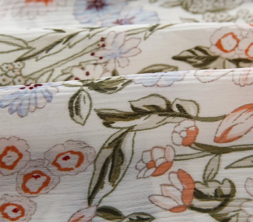 Printed Mock Neck Long Sleeve Mini Dress