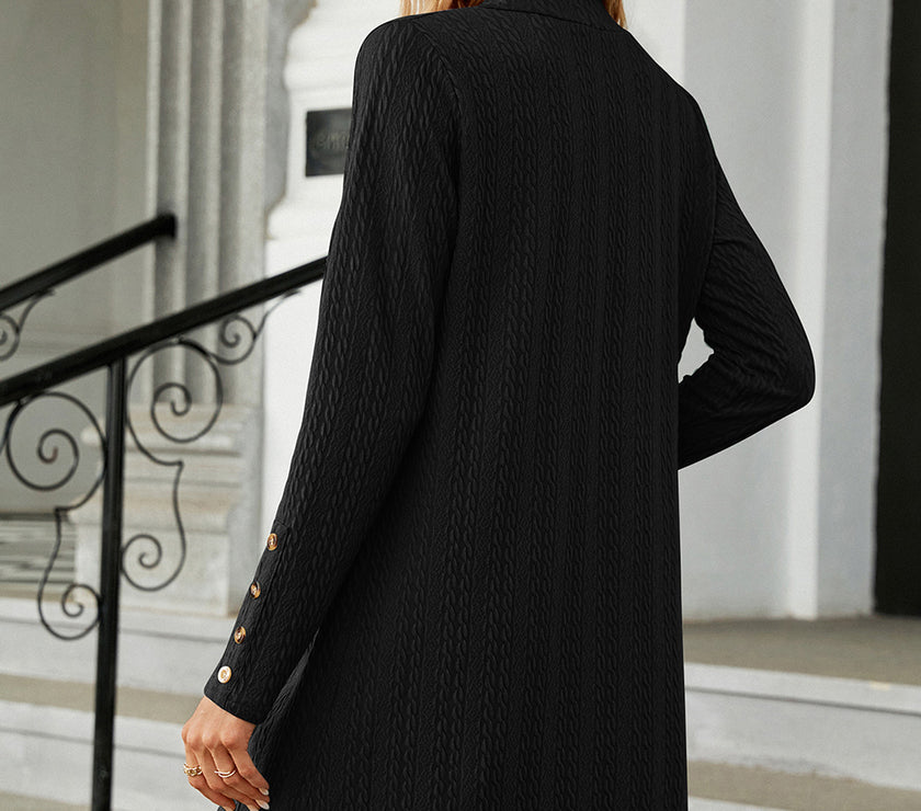 Open Front Long Sleeve Cardigan