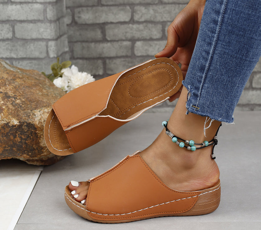 PU Leather Open Toe Sandals