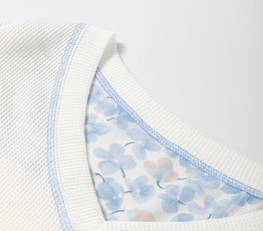 High-Low V-Neck Long Sleeve Blouse