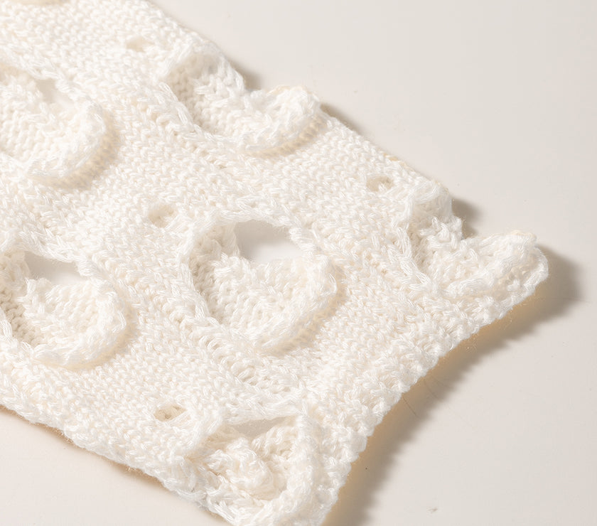 Cutout Round Neck Dropped Shoulder Knit Cover Up