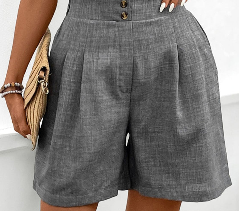 Perfee Frill Shorts with Pockets