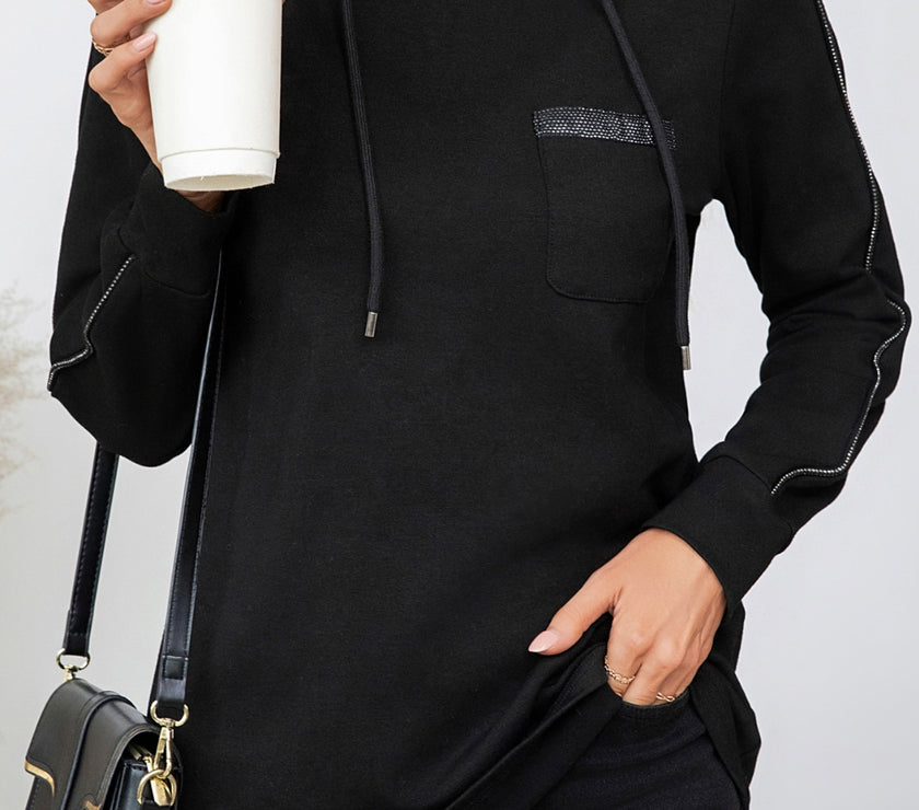 Drawstring Long Sleeve Hoodie