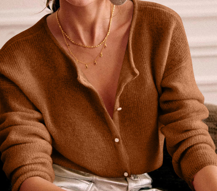 Button Down Long Sleeve Sweater