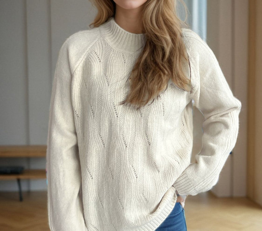 Mock Neck Long Sleeve Sweater
